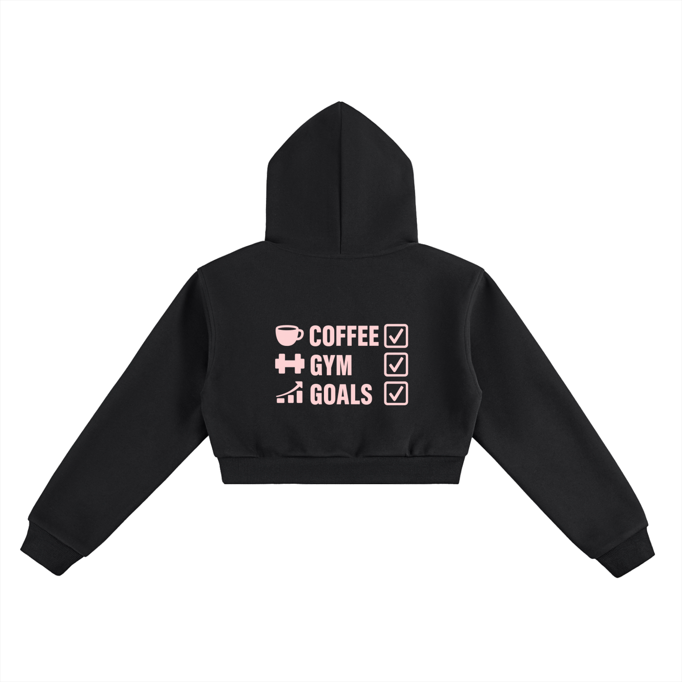 CGL Pink Back Cropped Hoodie