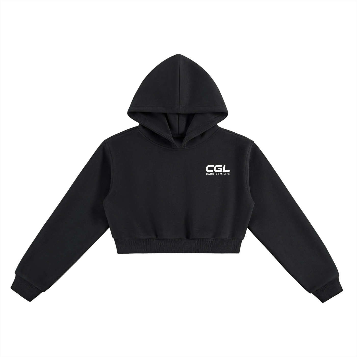 CGL Pink Back Cropped Hoodie