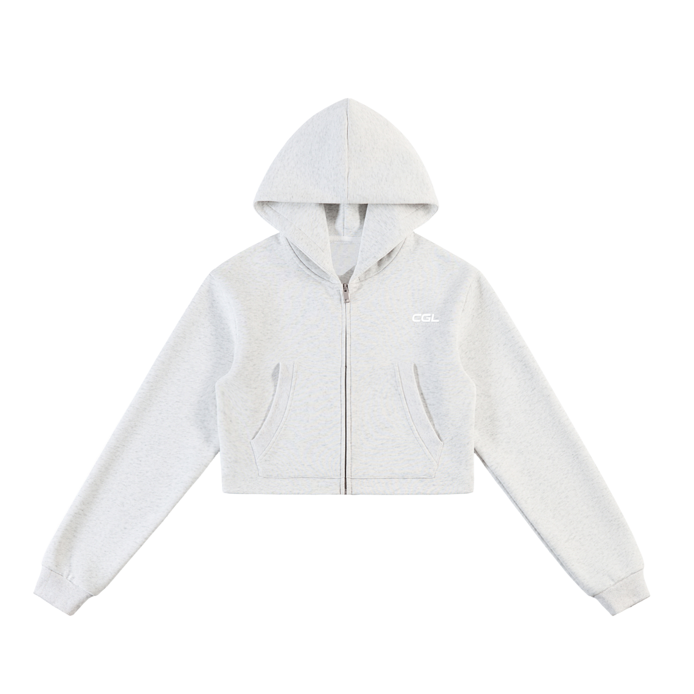 CGL Cropped Zip-Up Hoodie