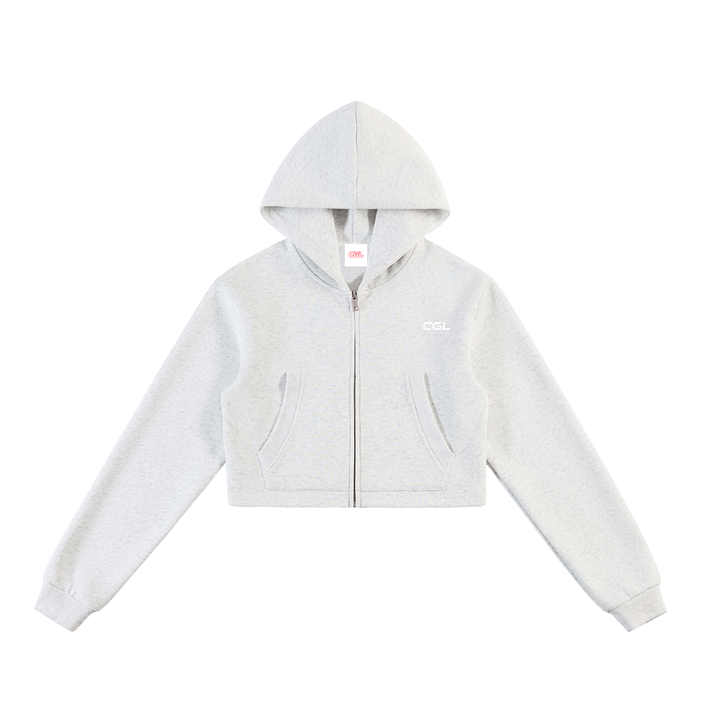 CGL Cropped Zip-Up Hoodie